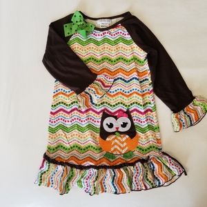 Bonnie Jean owl dress. Size 5.